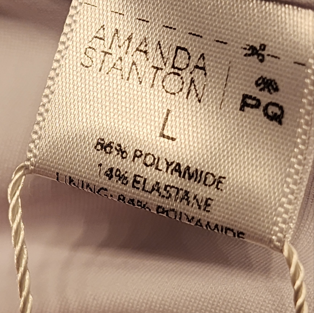 PQ X Amanda Stanton Sail White Remi Ruched Bandeau Size Large - Picture 9 of 9